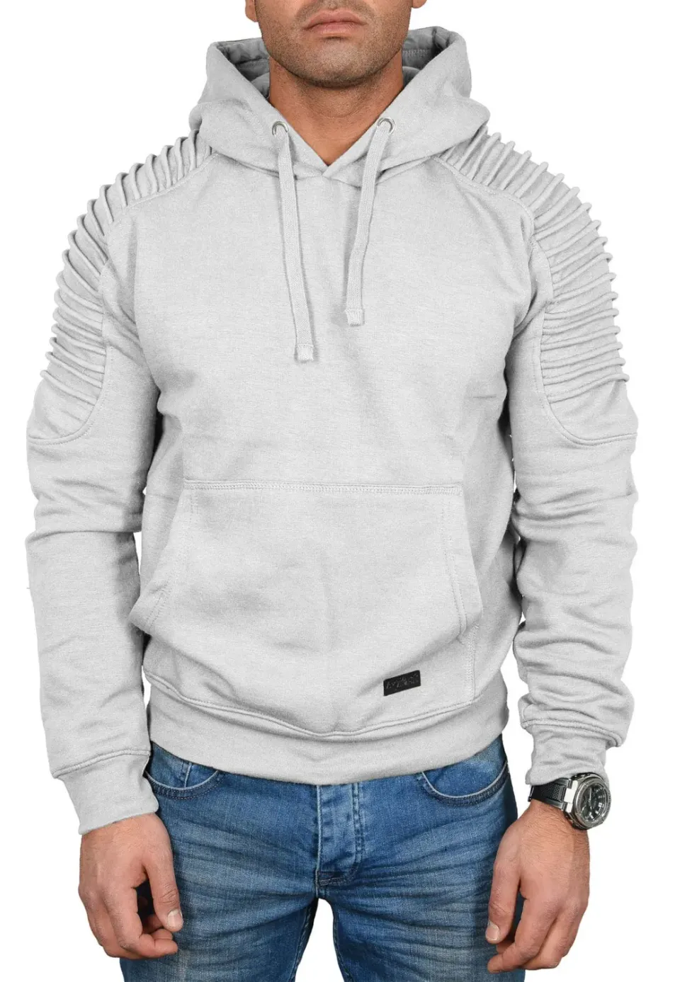 Alessandro Salvarini AS-074 Hoodie Herren Biker-Stepp