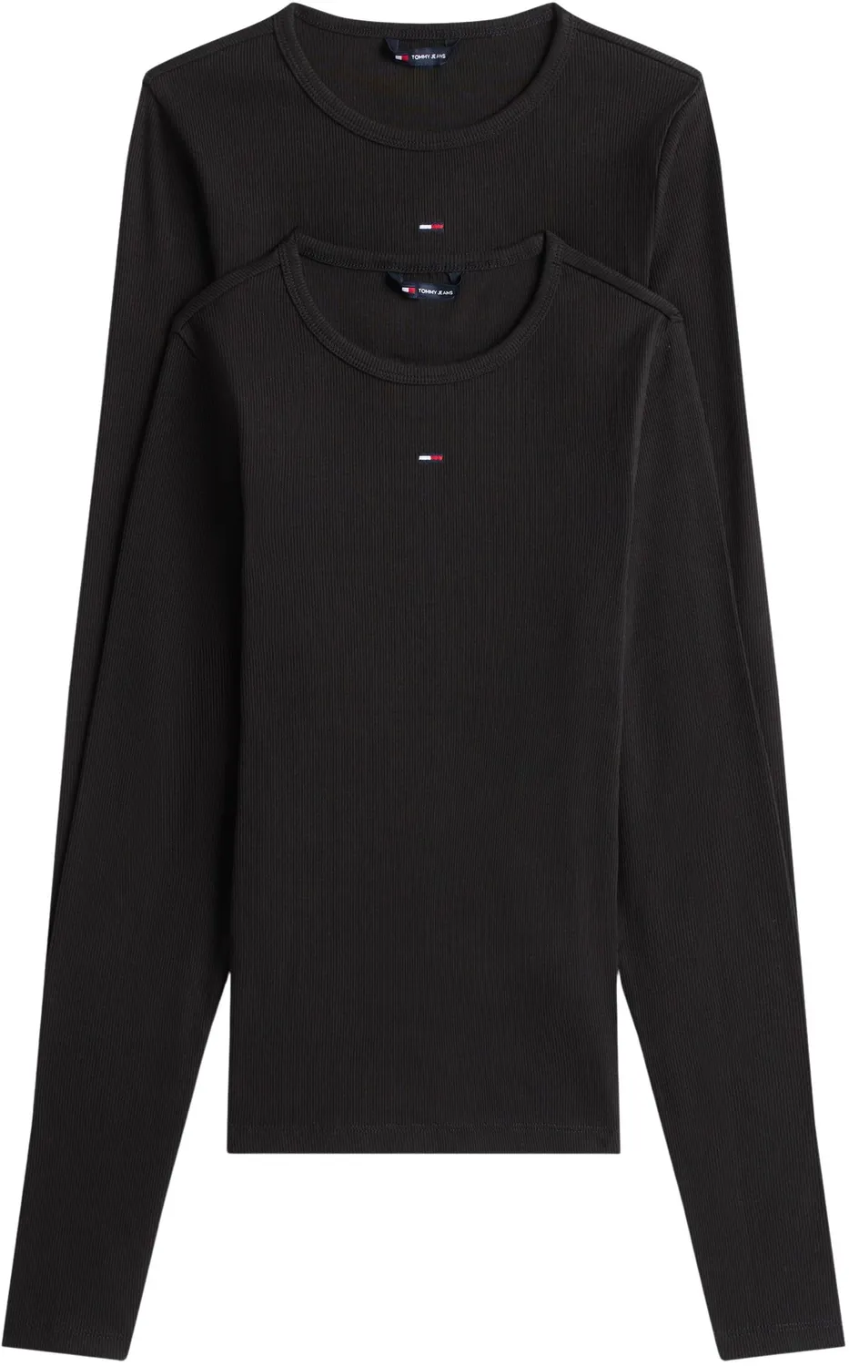 Tommy Jeans Essential Rib Langarmshirt 2er Pack Slim Damen