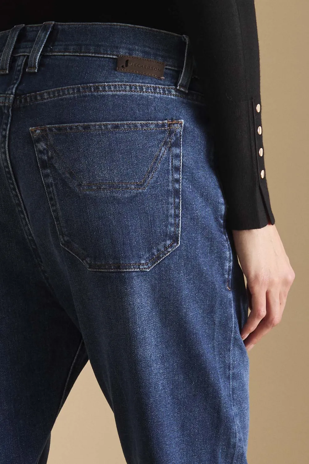Jeckerson Julia Jeans Damen Mittelblau Boyfriend Fit
