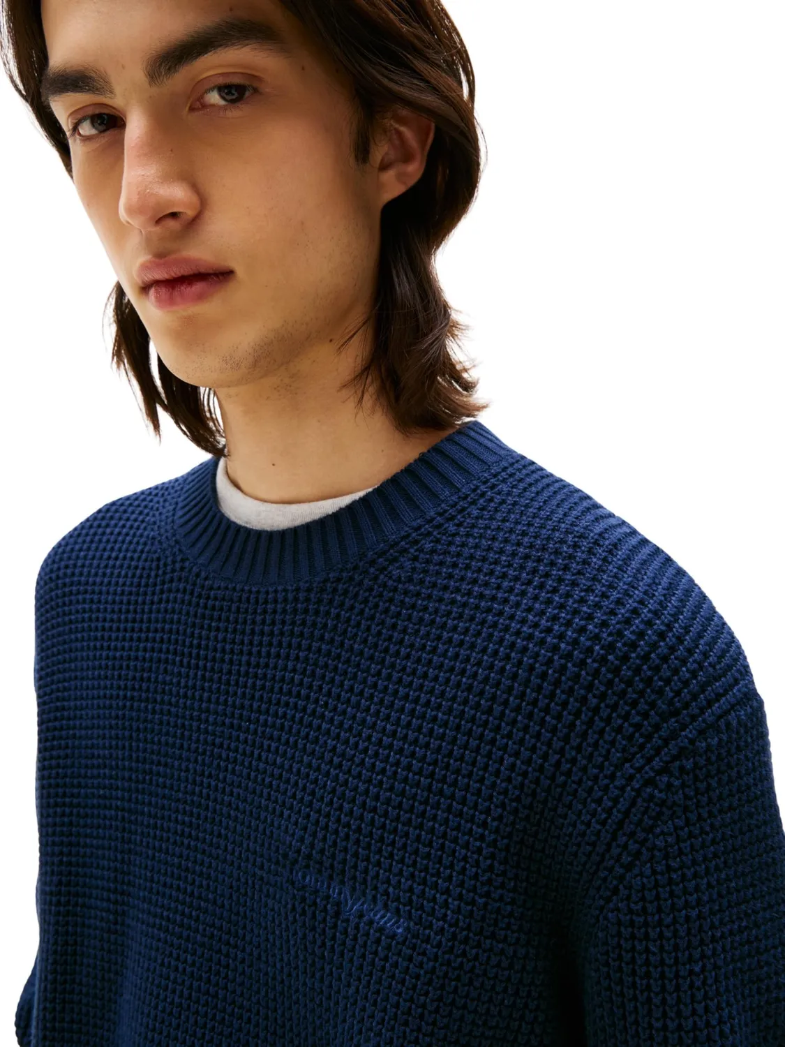 Tommy Jeans Script Chunky Strickpullover 3XL Blau