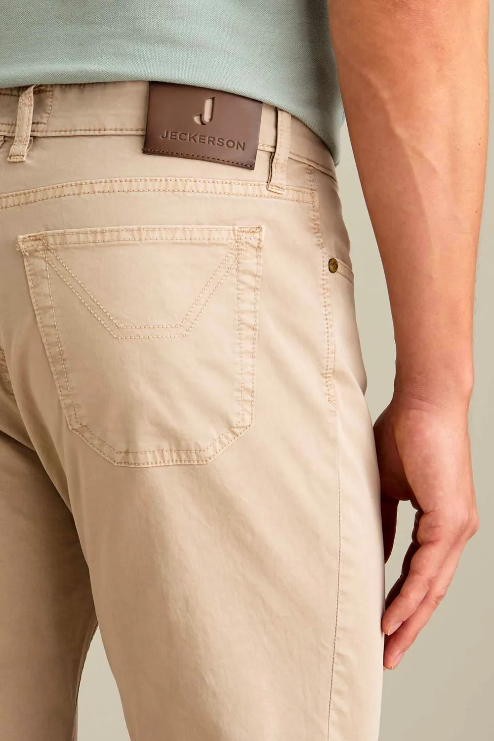 Jeckerson Jordan Hose Slim Fit beige Zement Stretch
