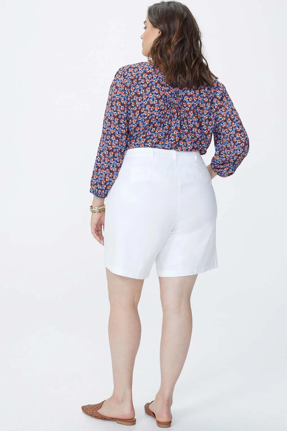 NYDJ Bermuda Shorts Optic White Plus Size