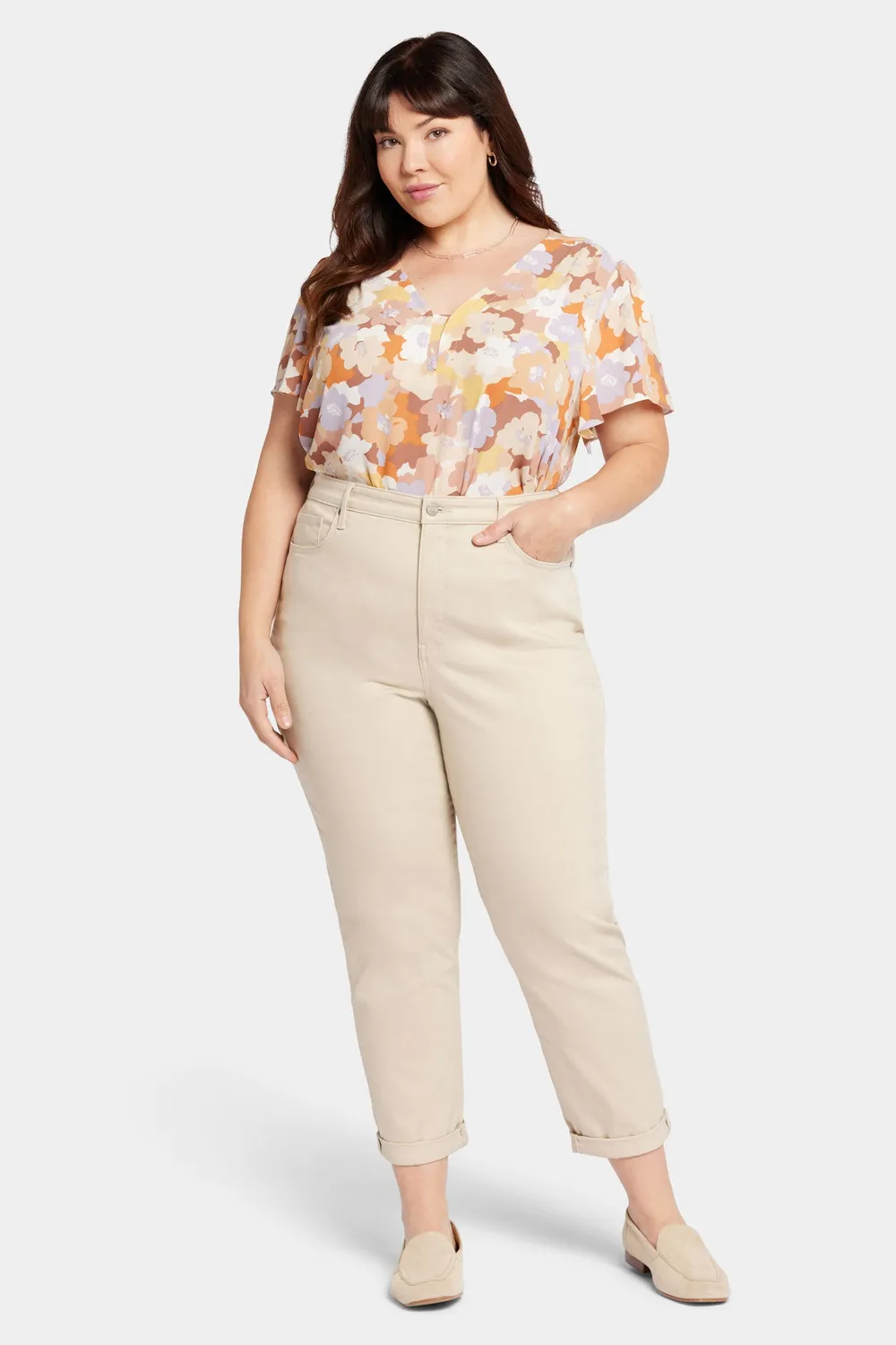 NYDJ Margot Girlfriend Jeans Plus Size Feather Stretch