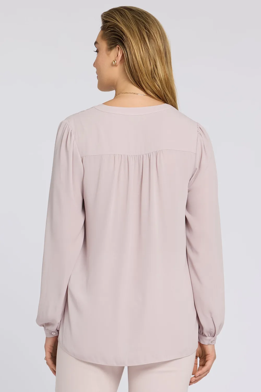 NYDJ Trinity Bluse Rock Flower Langarm rosa