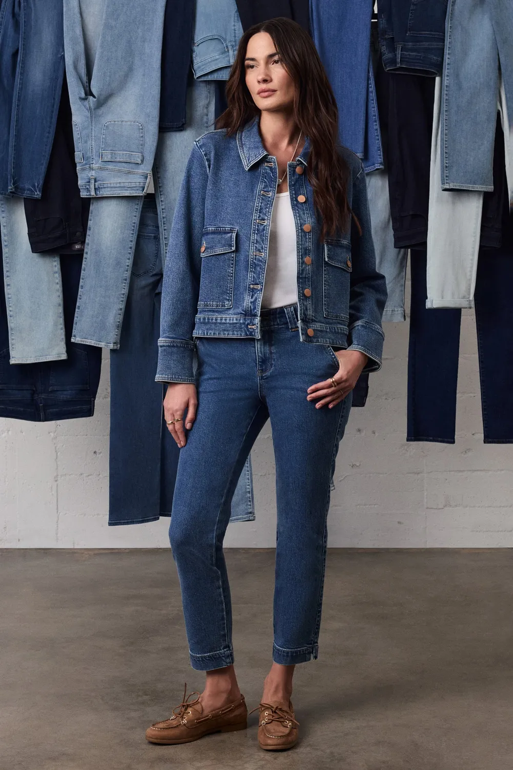 NYDJ Sheri Slim Straight Ankle Jeans Salton Indigo
