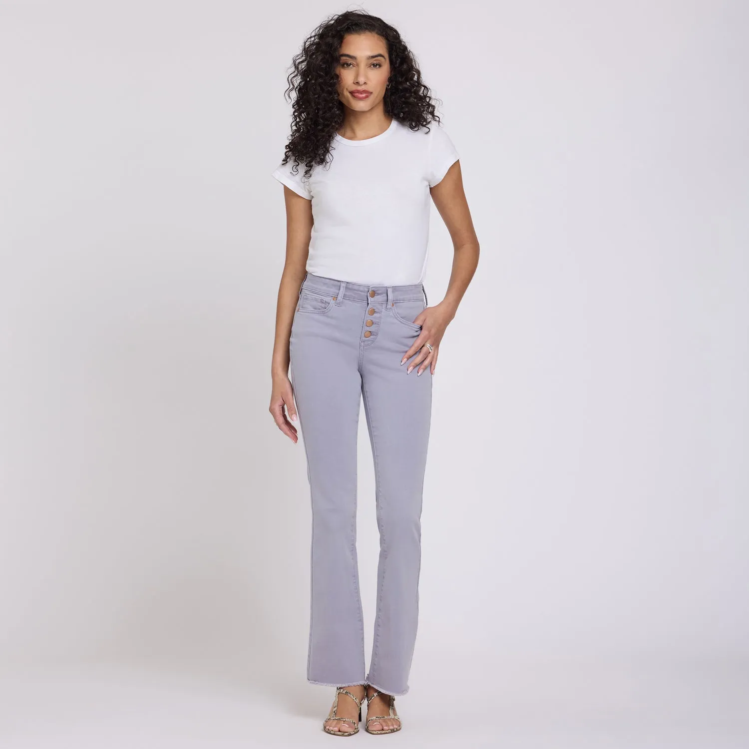 NYDJ Barbara Bootcut Jeans Vintage Lavender Mid Rise