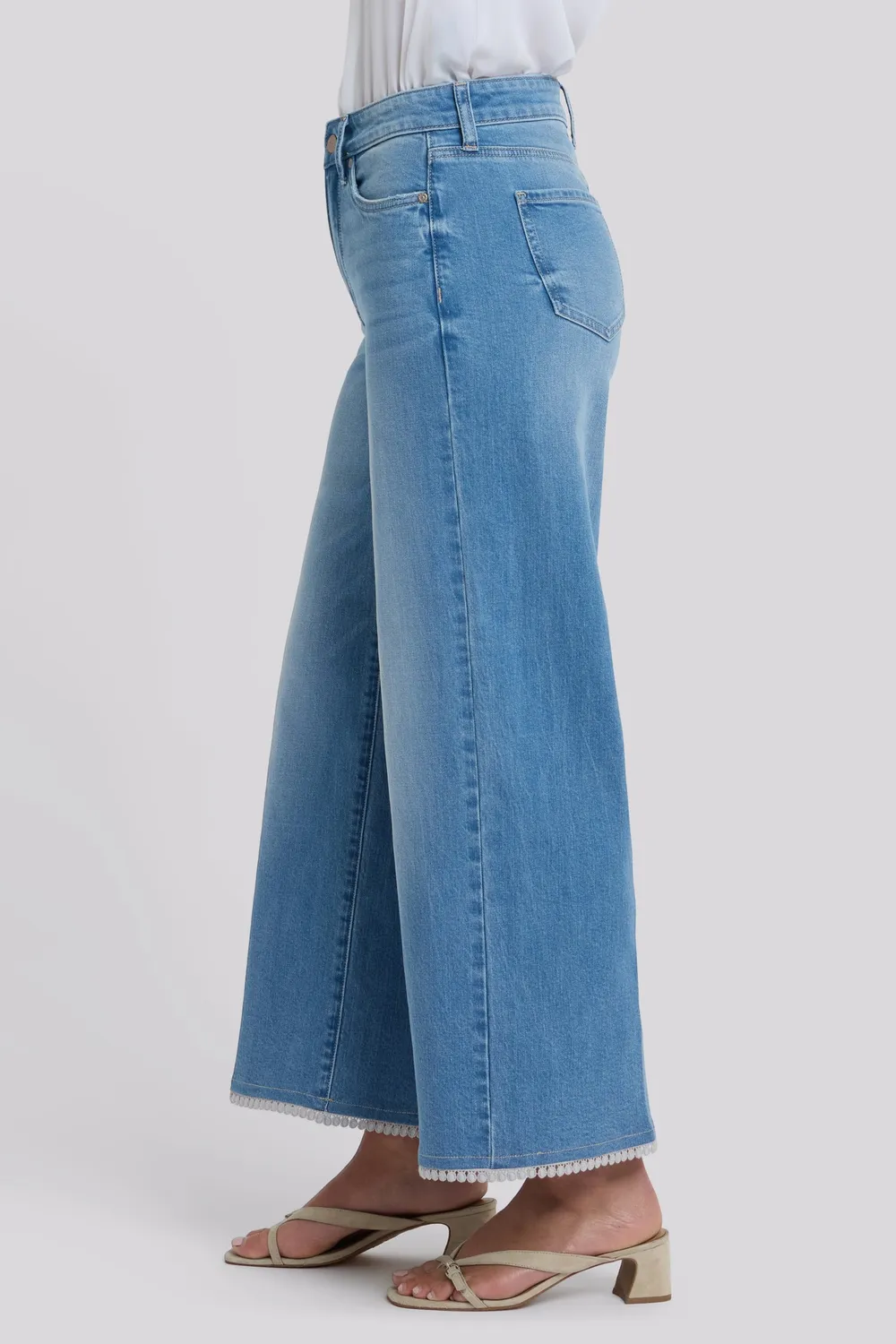 NYDJ Brodi Wide Leg Ankle Jeans Vista Lakes blau