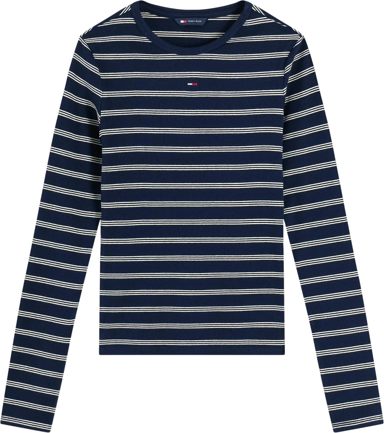 Tommy Jeans Slim Essential Rib Longsleeve L gestreift