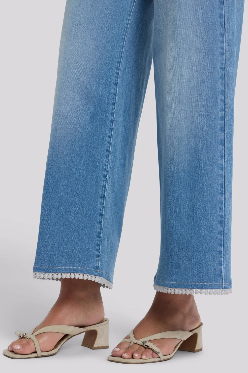 NYDJ Brodi Wide Leg Ankle Jeans Vista Lakes blau