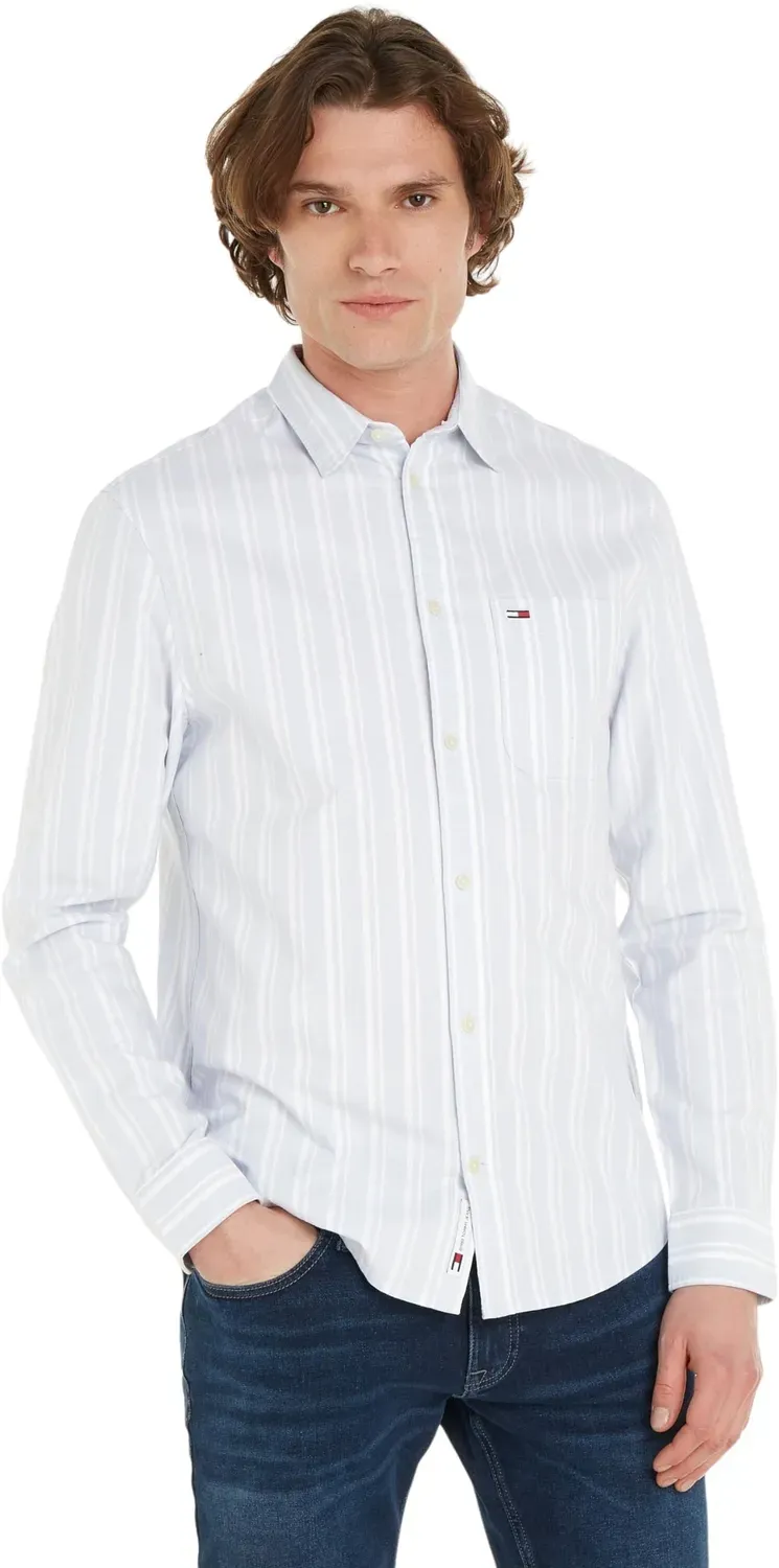 Tommy Jeans Herren Hemd XS Baumwollhemd Knopfleiste