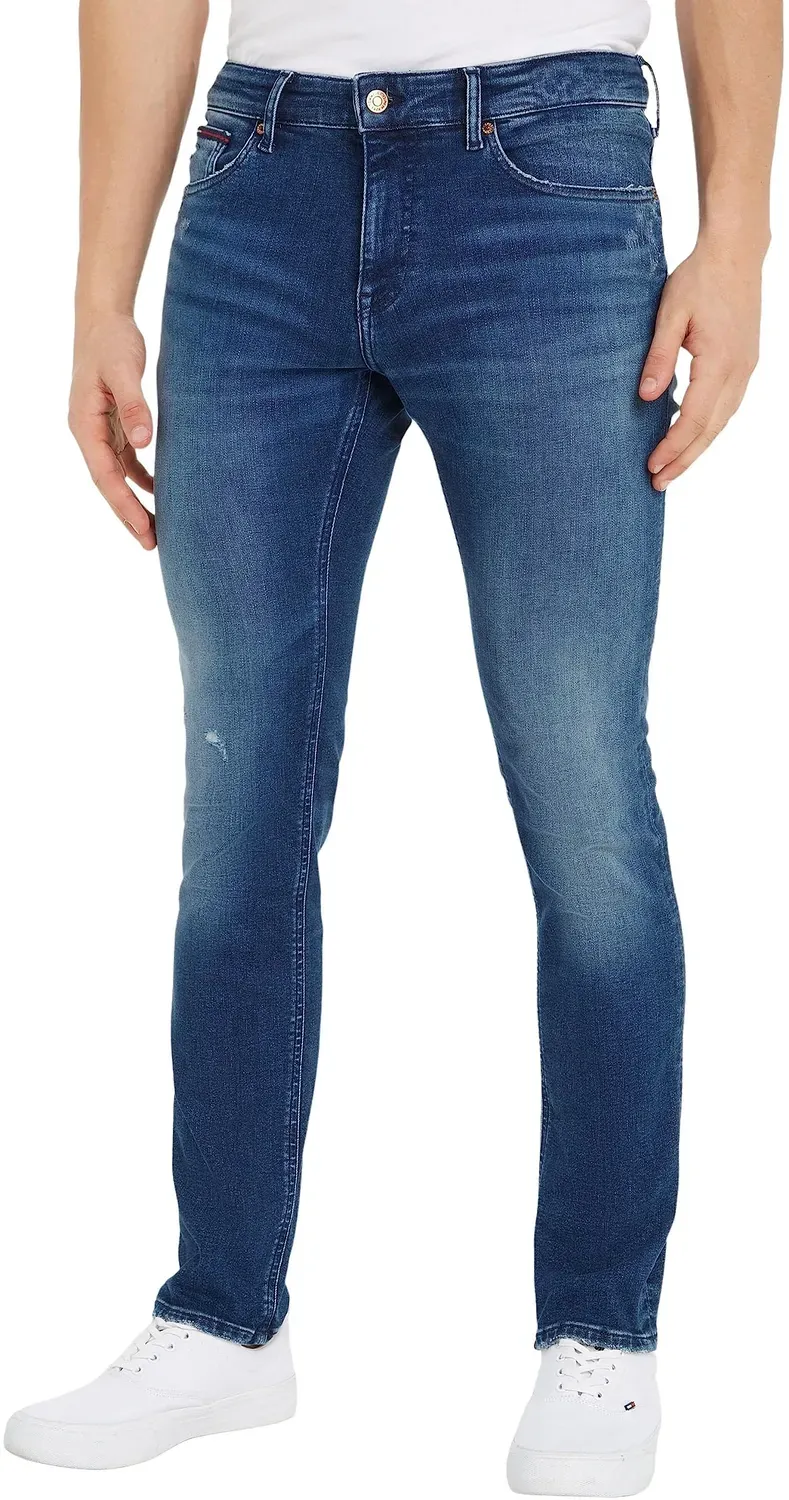 Tommy Jeans Herren Jeans Hose 32W/34L Blau Stretch Regular
