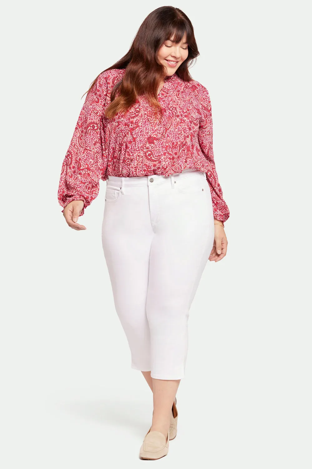 NYDJ Chloe Capri Jeans Optic White verkürzt Plus