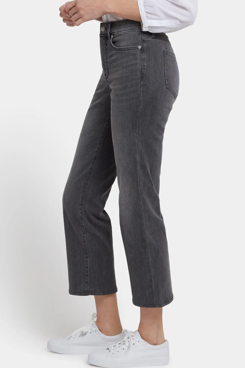 NYDJ Marilyn Straight Ankle Jeans Chateau Grau