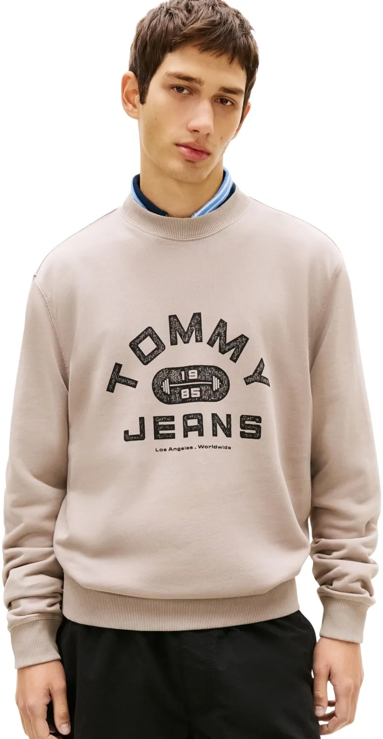 Tommy Jeans TJM Reg Entry Gym Crew Pullover Schwarz XXL