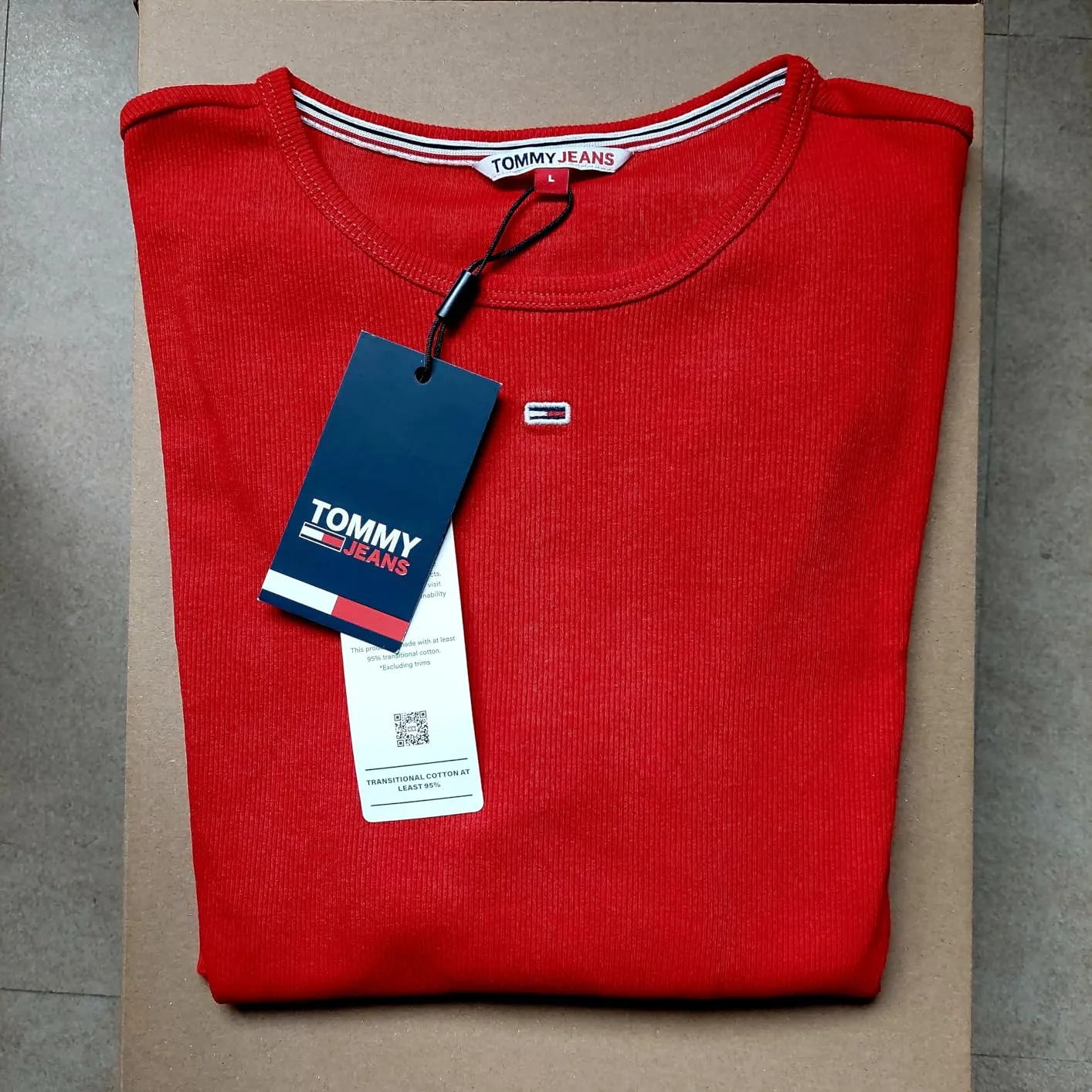 Tommy Jeans BBY Essential Rib Langarmshirt Damen Ripp