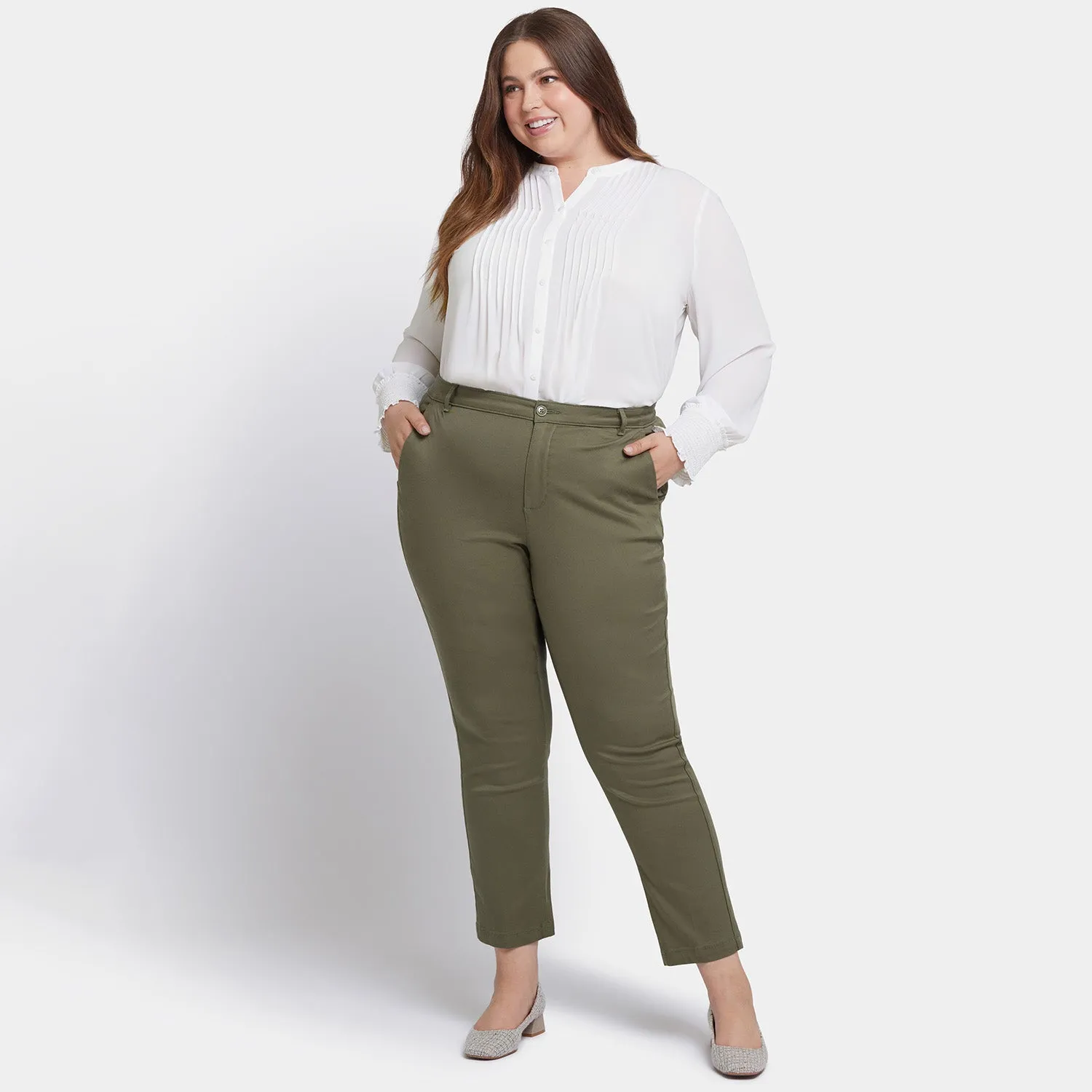 NYDJ Sadie Slim Pants Avocado Stretch grün