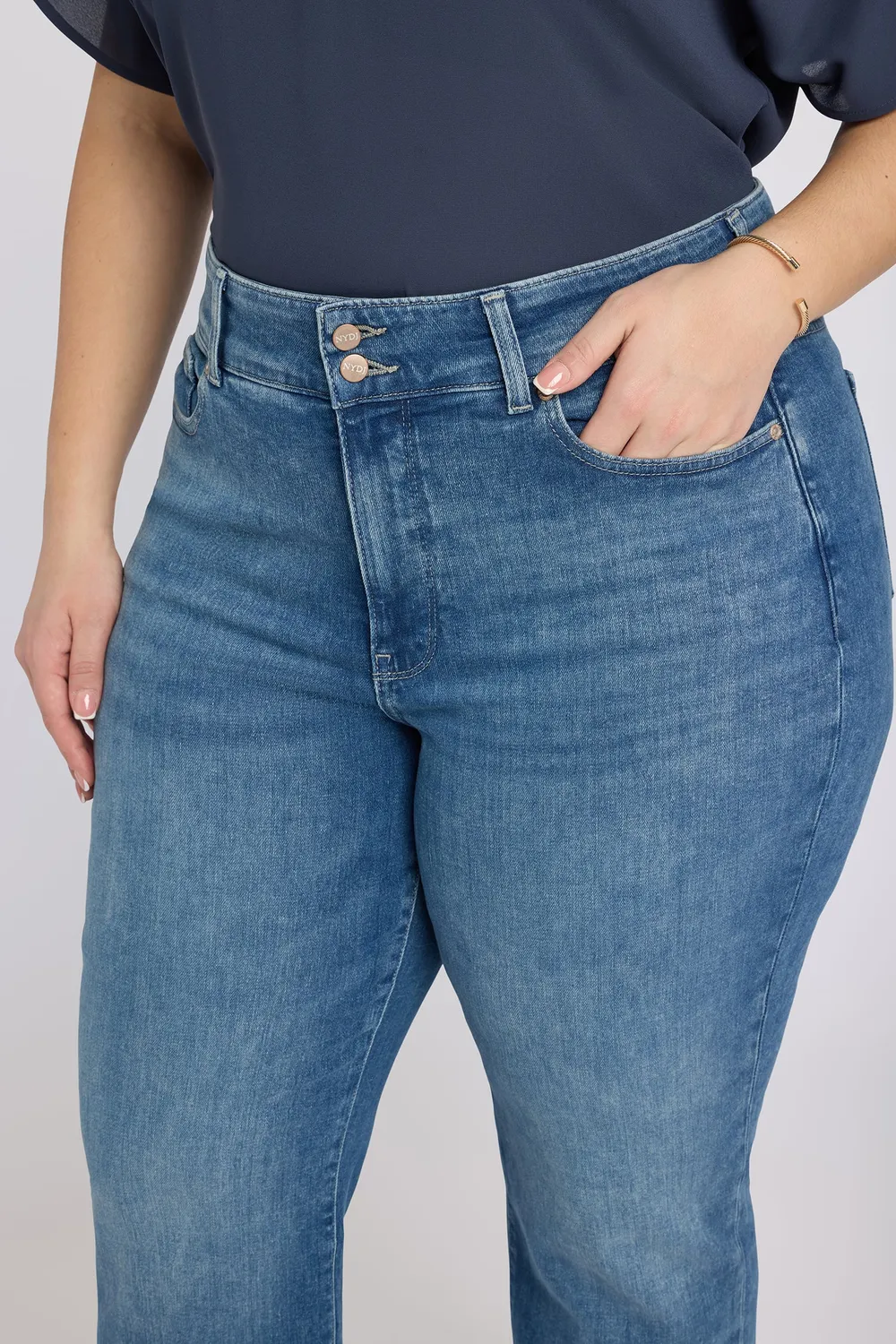 NYDJ Bailey Crop Jeans Plus Size Breezy Palms