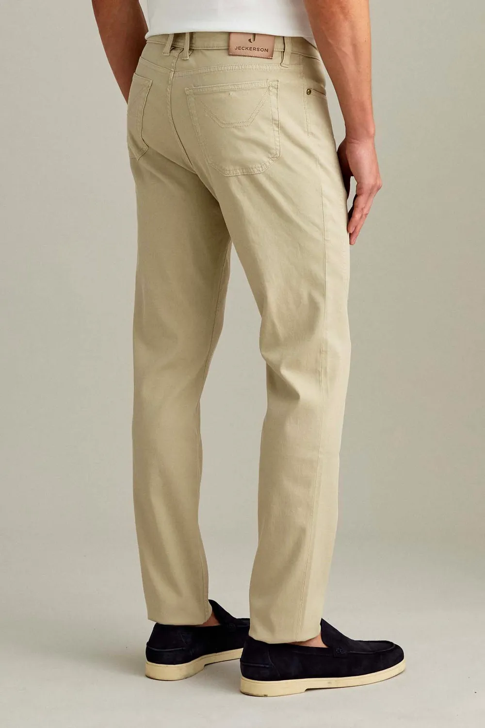 Jeckerson John Slim Fit Chino Hellbeige Nido-Gewebe