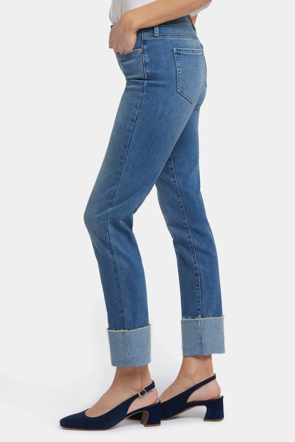NYDJ Sheri Slim Ankle Jeans Costa Brava blau schmal