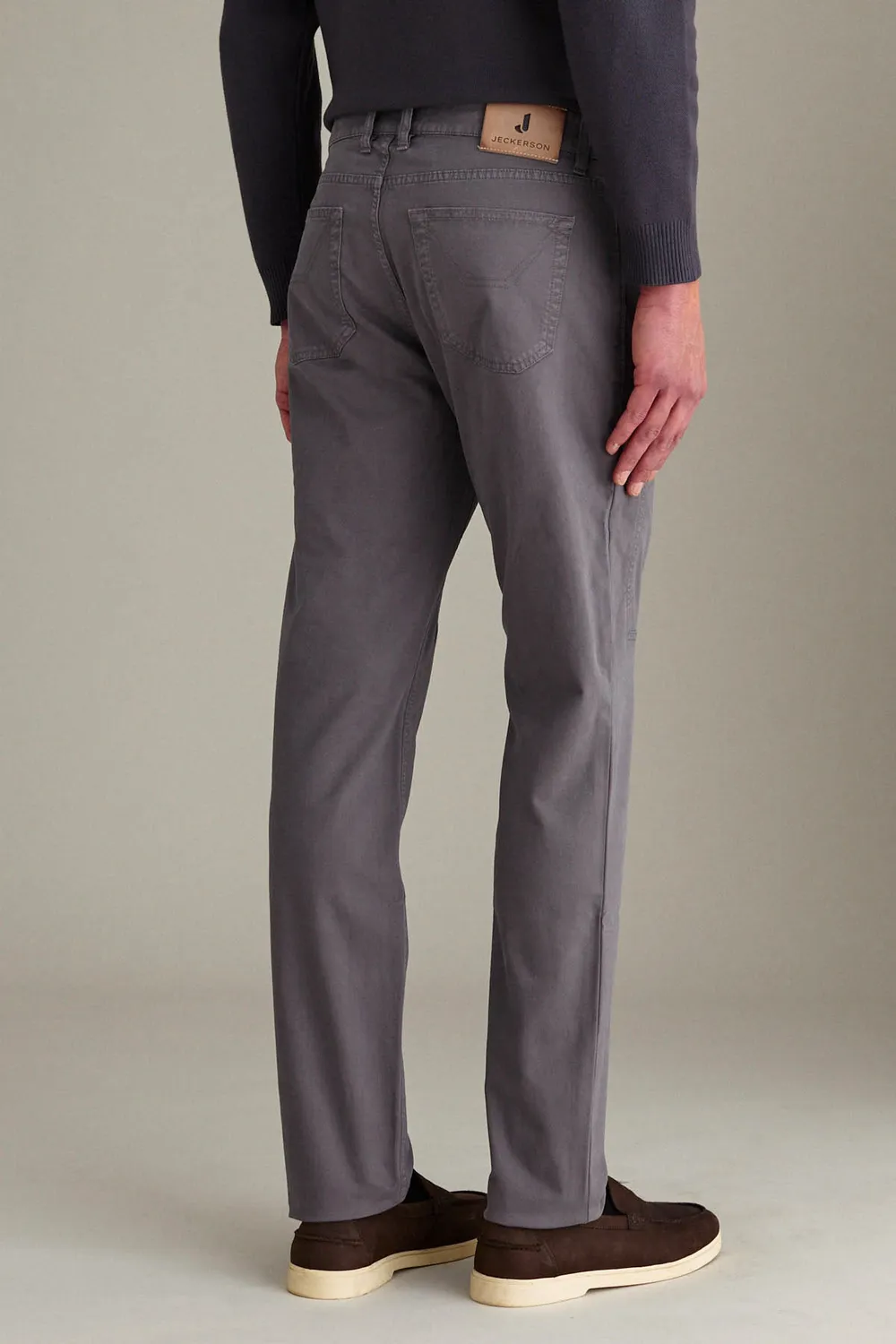 Jeckerson John Hose Anthrazit Slim Fit Stretch Gabardine