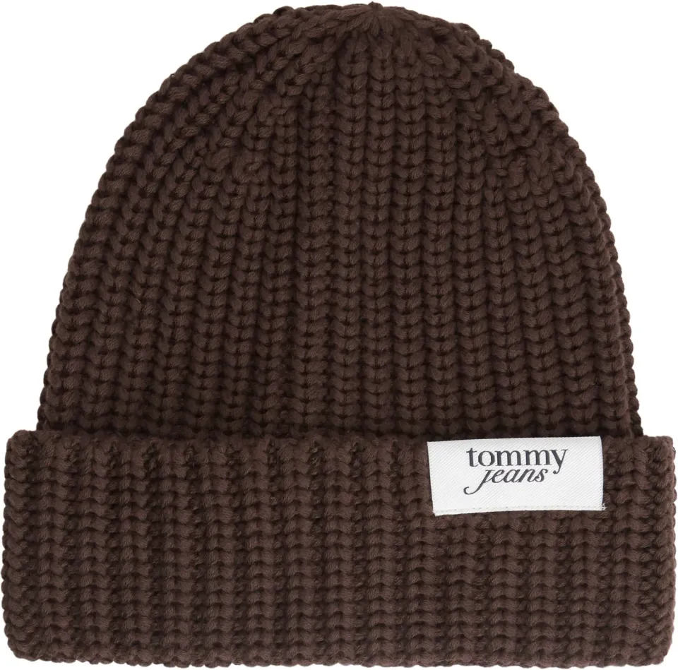 Tommy Jeans TJW Script Beanie AW0AW18972 braun Damen