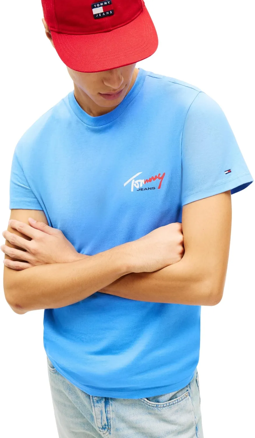 Tommy Jeans TJM Slim Chest DM0DM22538 T-Shirt Ecru