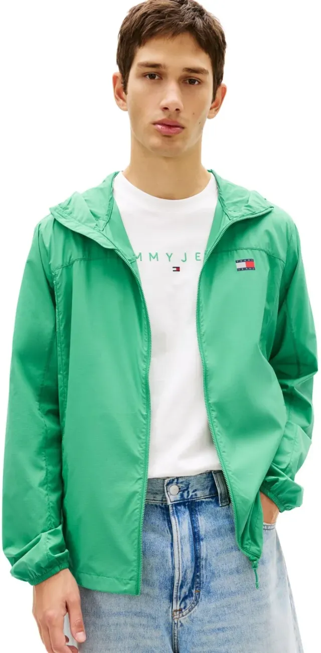 Tommy Jeans Windbreaker Jacke Schwarz L leicht