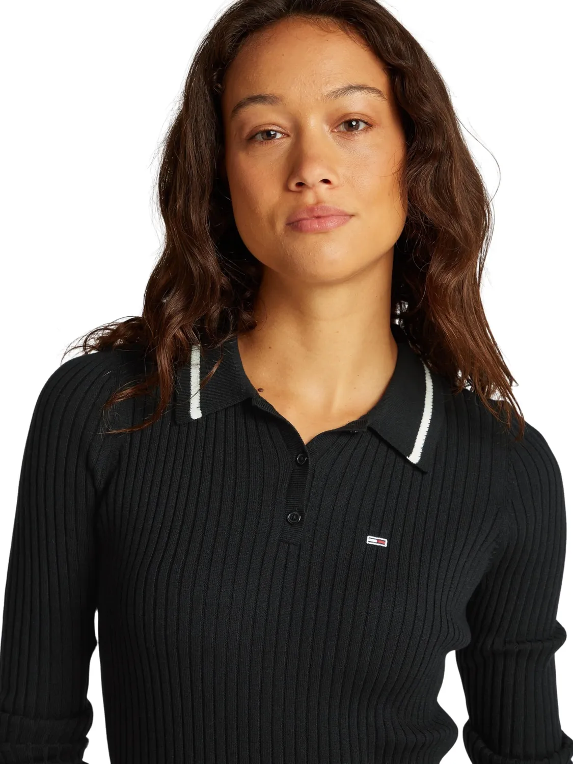 Tommy Jeans Polokleid Midi Kleid Größe M mit Schlitz
