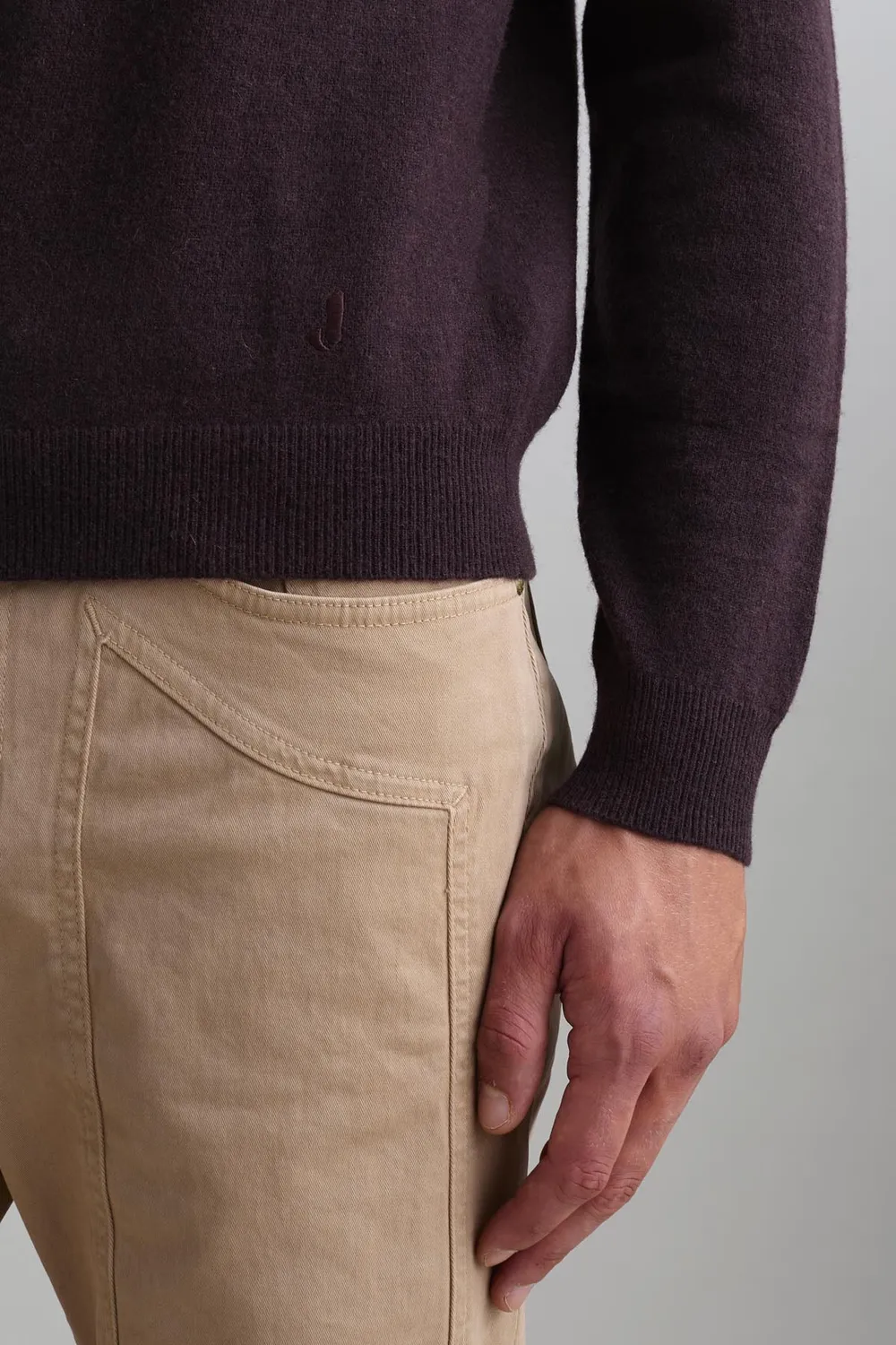 Jeckerson Girocollo Cardato Pullover braun Wolle