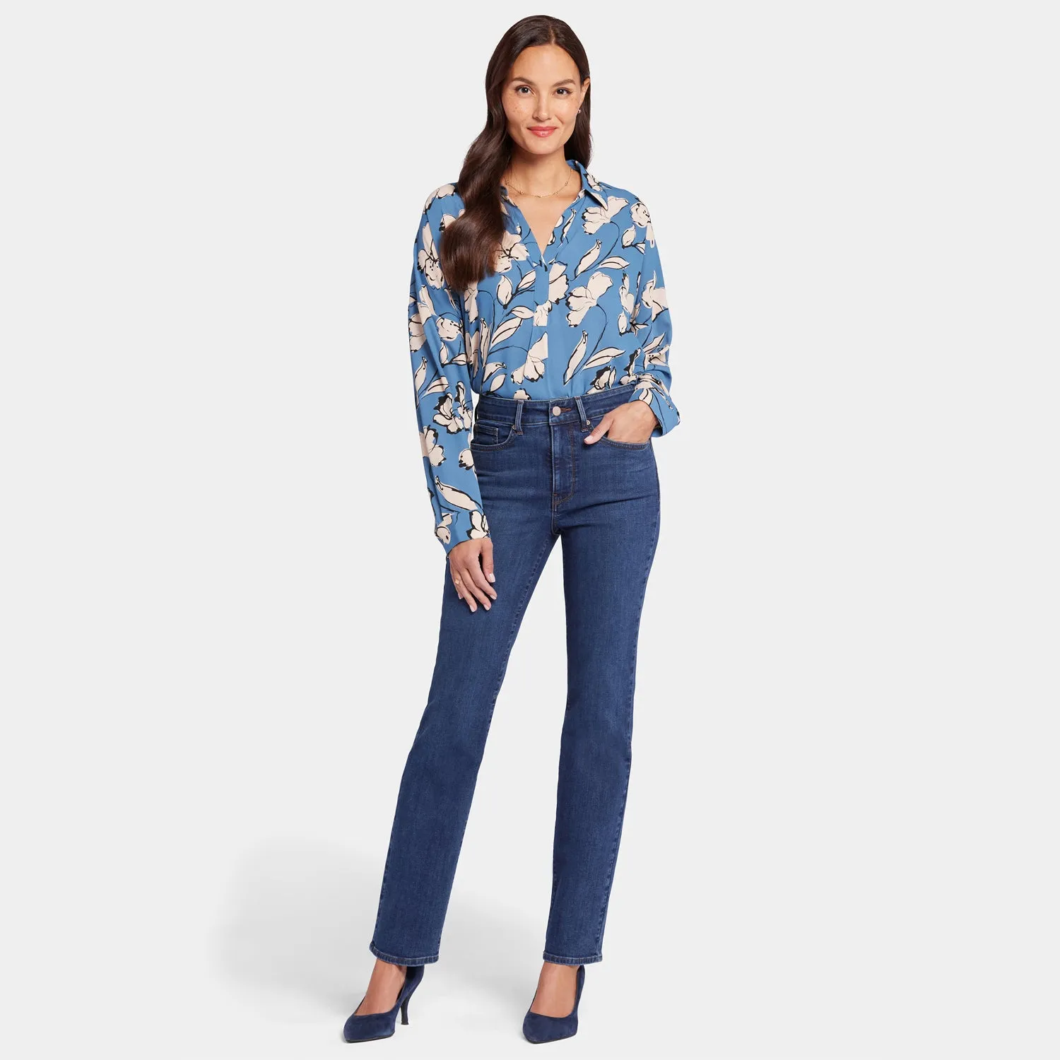 NYDJ Marilyn Straight Jeans Gold Coast Straight