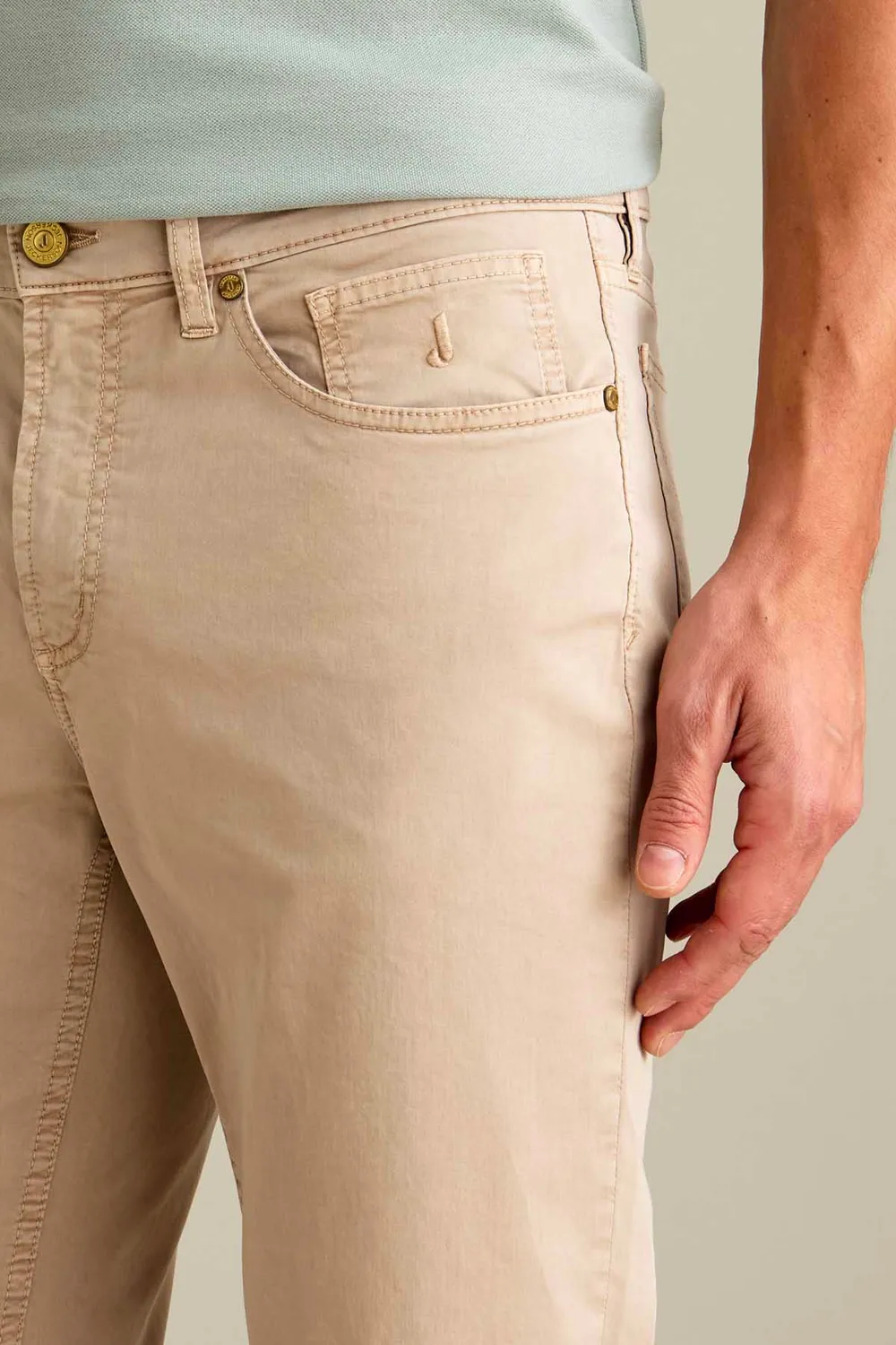 Jeckerson Jordan Hose Slim Fit beige Zement Stretch