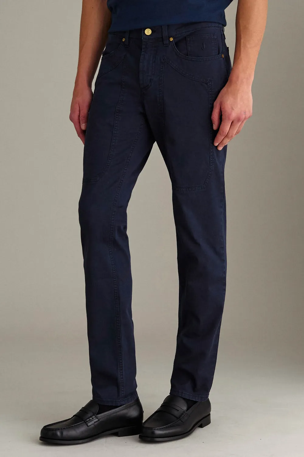 Jeckerson John Slim Fit Hose dunkelblau Gabardine