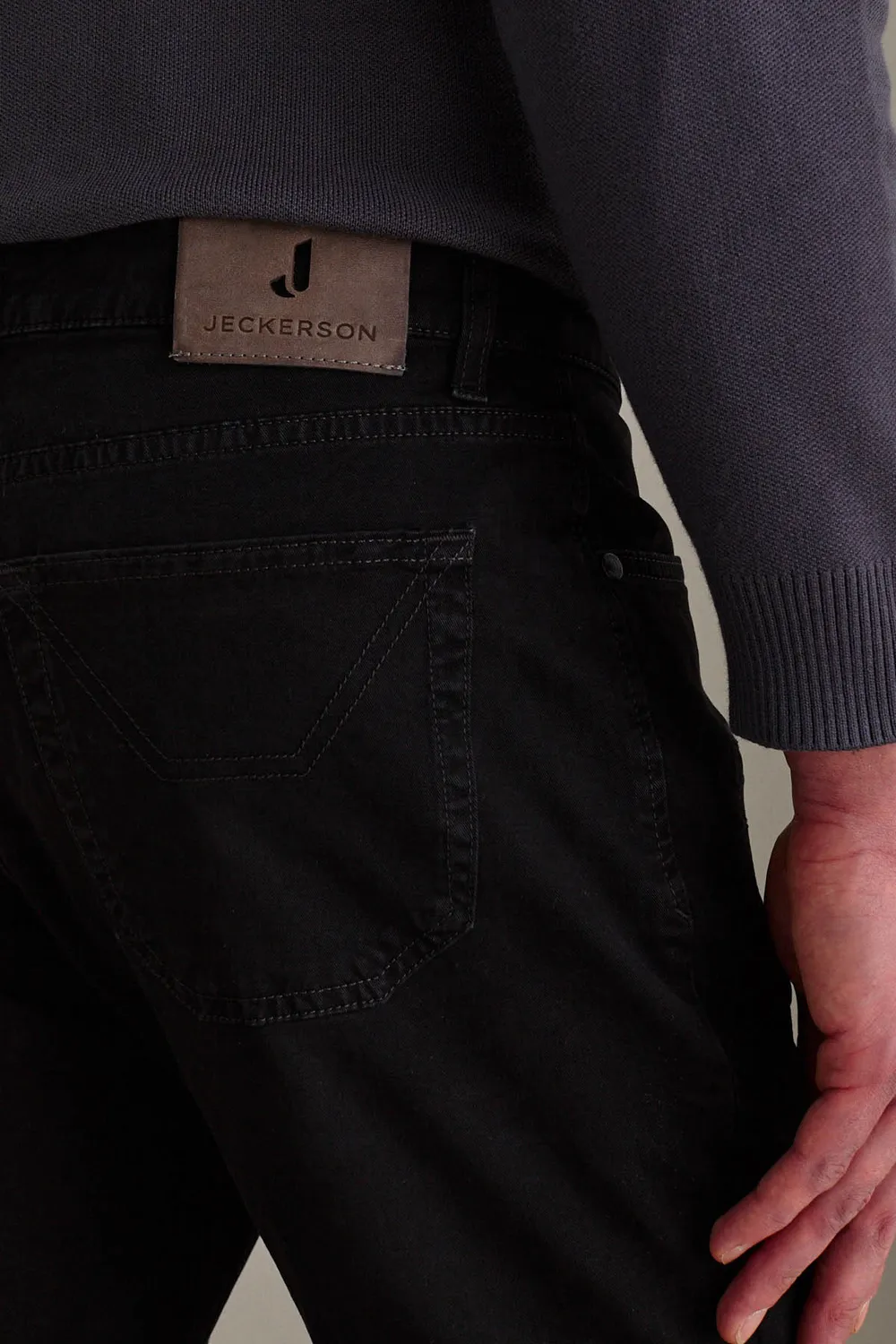 Jeckerson John Hose Slim Fit Schwarz Gabardine