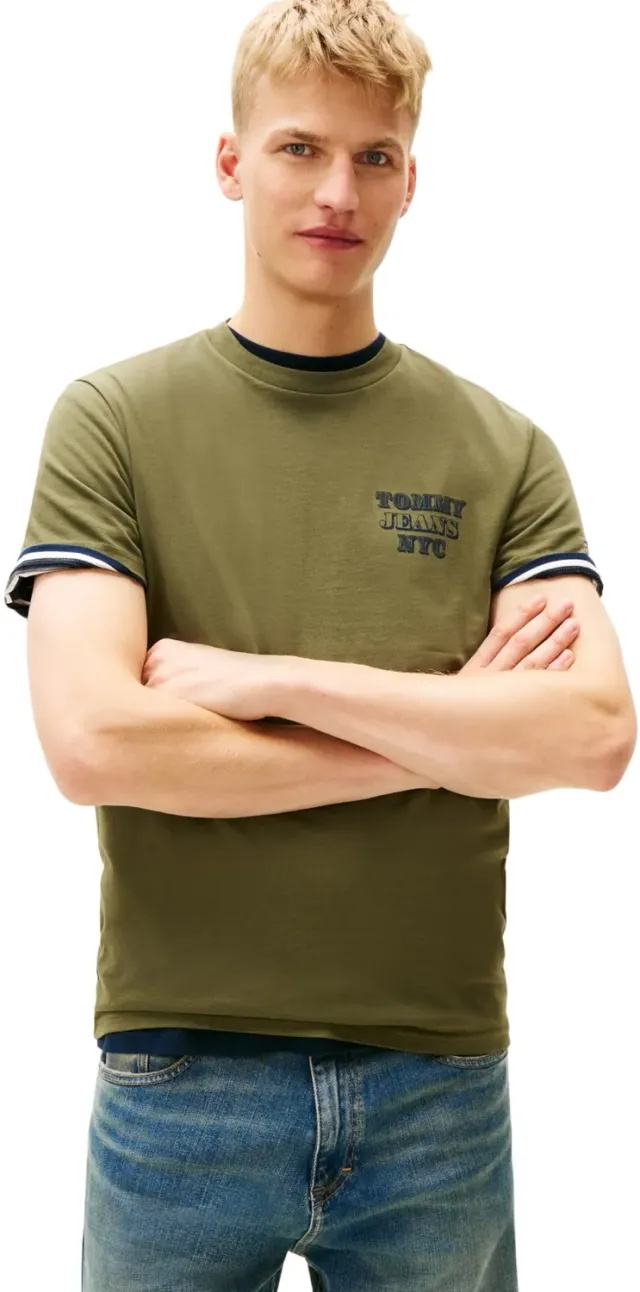 Tommy Jeans Herren S/S T-Shirt Kurzarm Schwarz