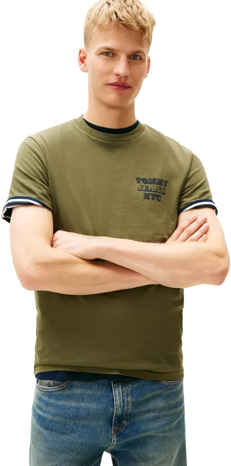 Tommy Jeans Herren S/S T-Shirt Kurzarm Schwarz