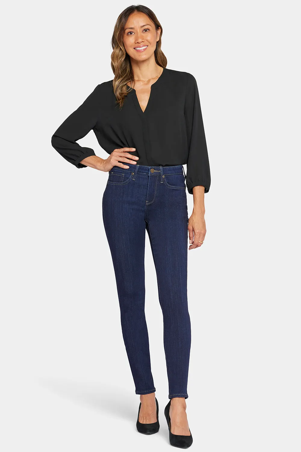 NYDJ Ami Skinny Jeans Mabel Blau Sure Stretch Denim