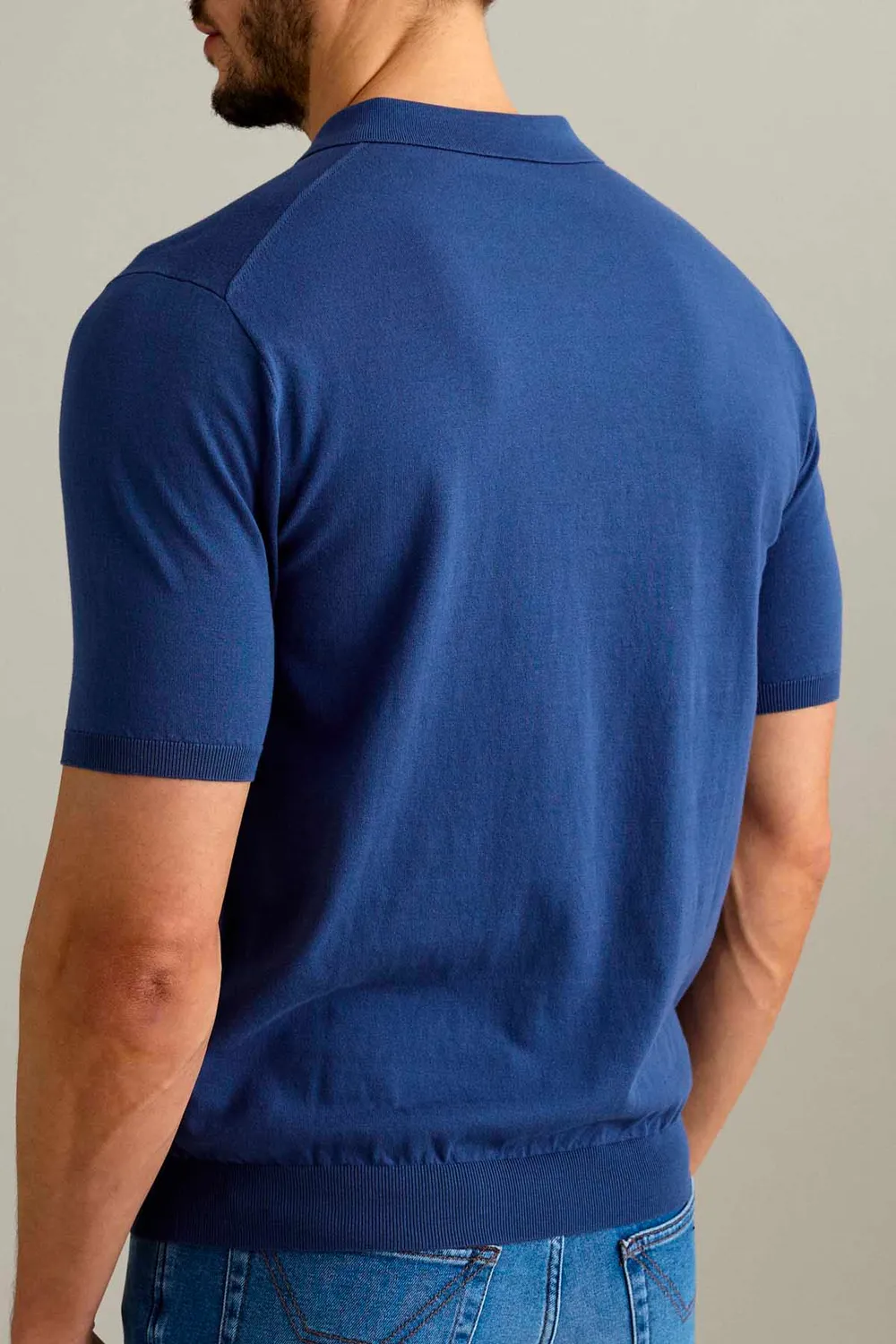 Jeckerson Polo Kurzarm Poloshirt hellblau Baumwolle