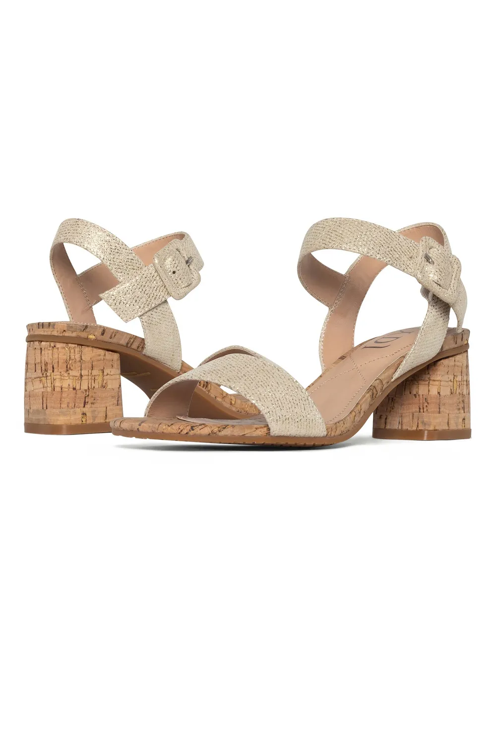 NYDJ Gaiana Sandalen Gold Blockabsatz 38-42