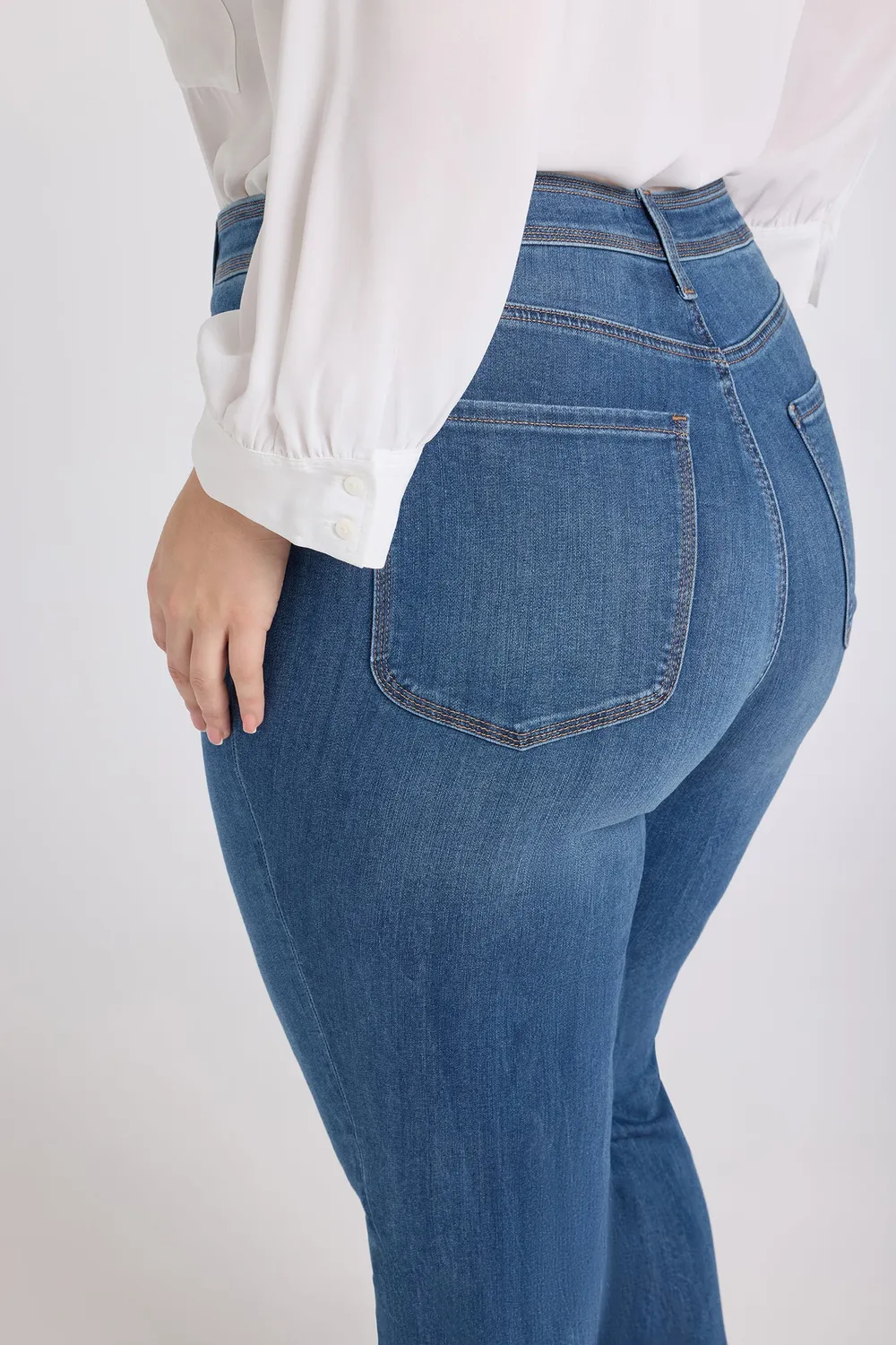 NYDJ Marilyn Straight Plus Size Jeans Wild River High Rise