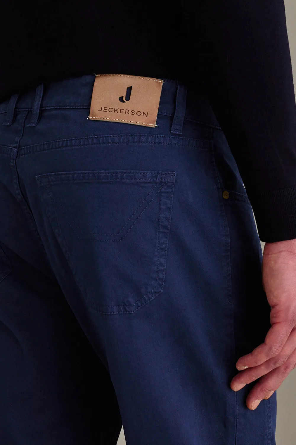 Jeckerson John Slim Fit Hose royalblau Satin Stretch