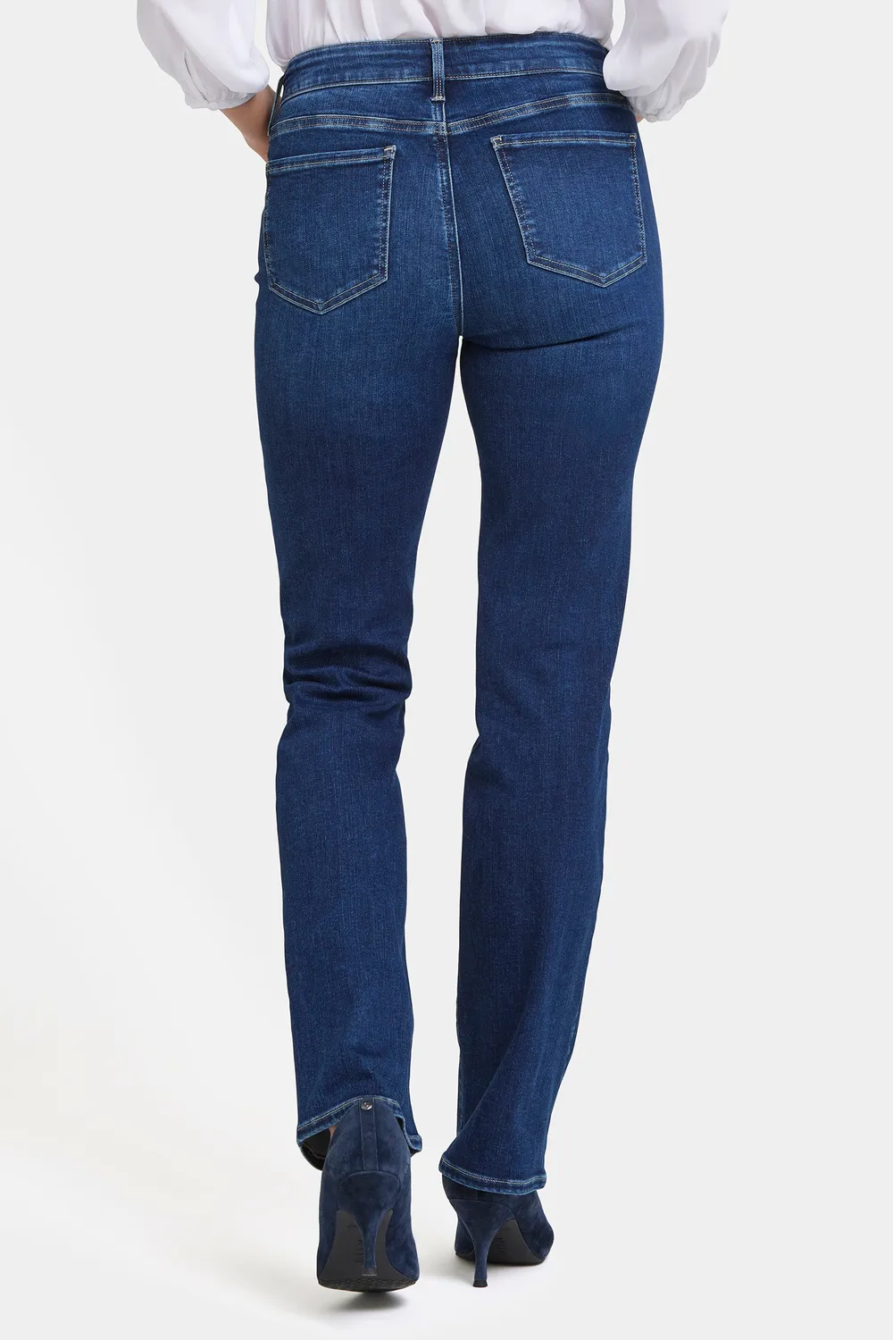 NYDJ Marilyn Straight Petite Jeans Jordan blau kurz