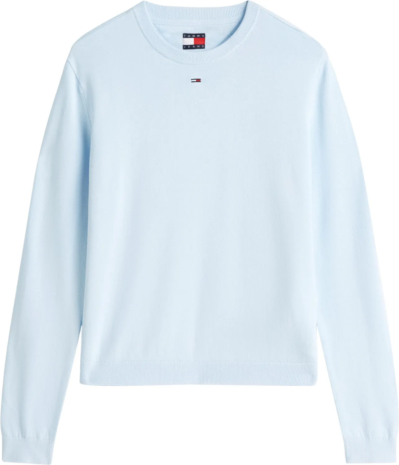 Tommy Jeans Essential Crew DW0 Baumwollpullover L Blau Rundhals