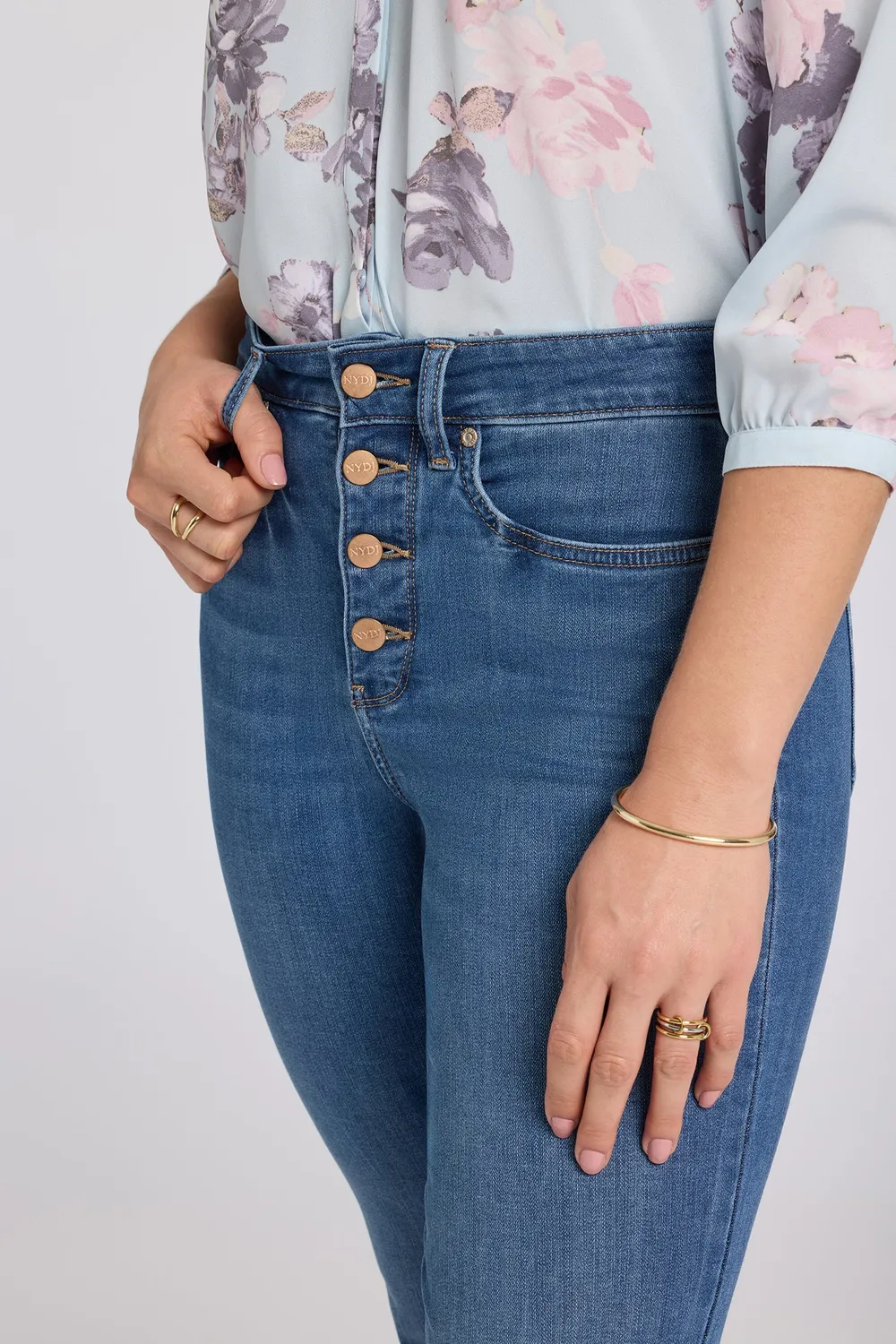 NYDJ Marilyn Straight Jeans Wild River Lang 32
