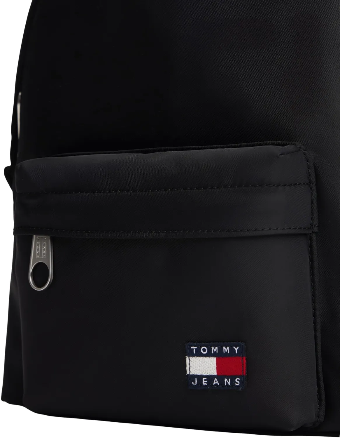 Tommy Jeans Daily Rucksack Schwarz mit Außentasche 22x29cm
