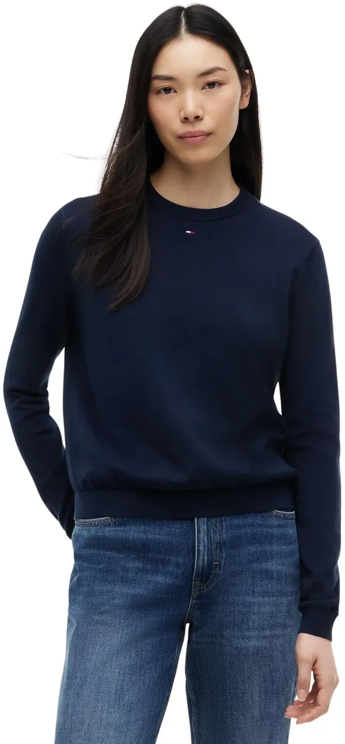 Tommy Jeans Essential Crew Pullover Damen blau 1XL Baumwolle