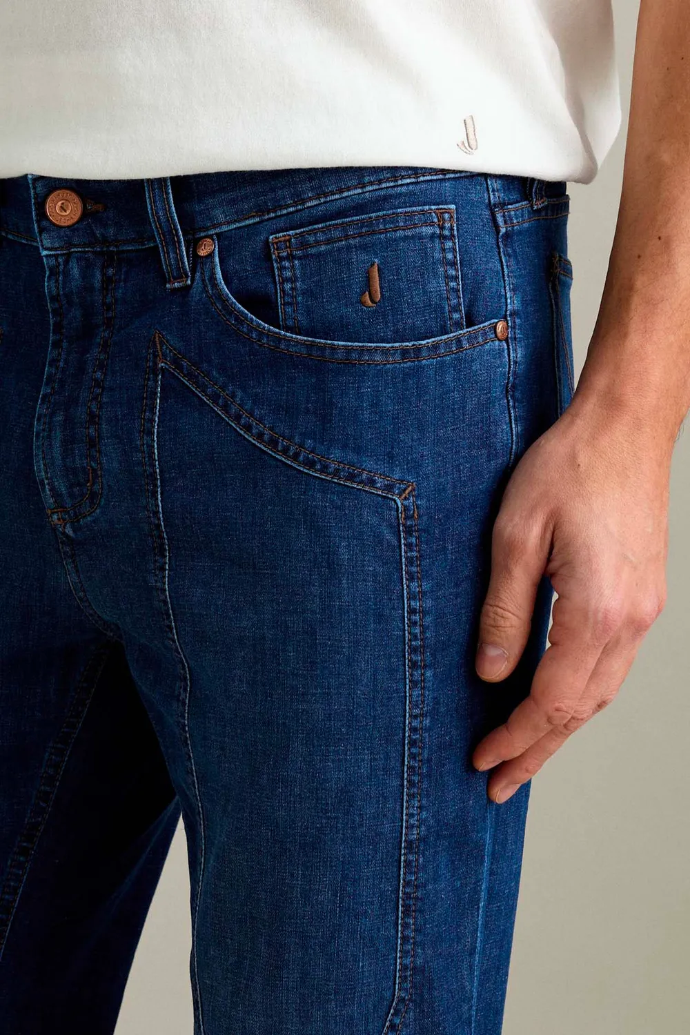 Jeckerson John Jeans Slim Fit blau Supercomfort-Denim