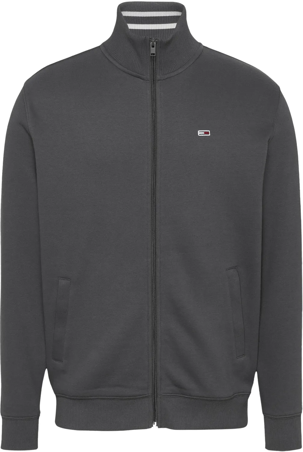 Tommy Jeans Fleece Zip Thru Sweatjacke Washed Black Regular