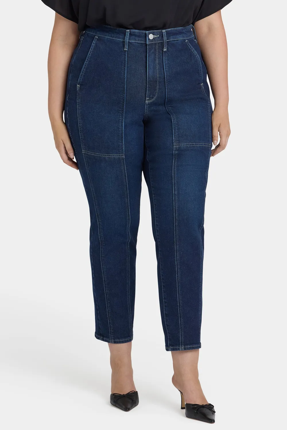 NYDJ Margot Girlfriend Jeans Plus Midnight Breeze dunkelblau