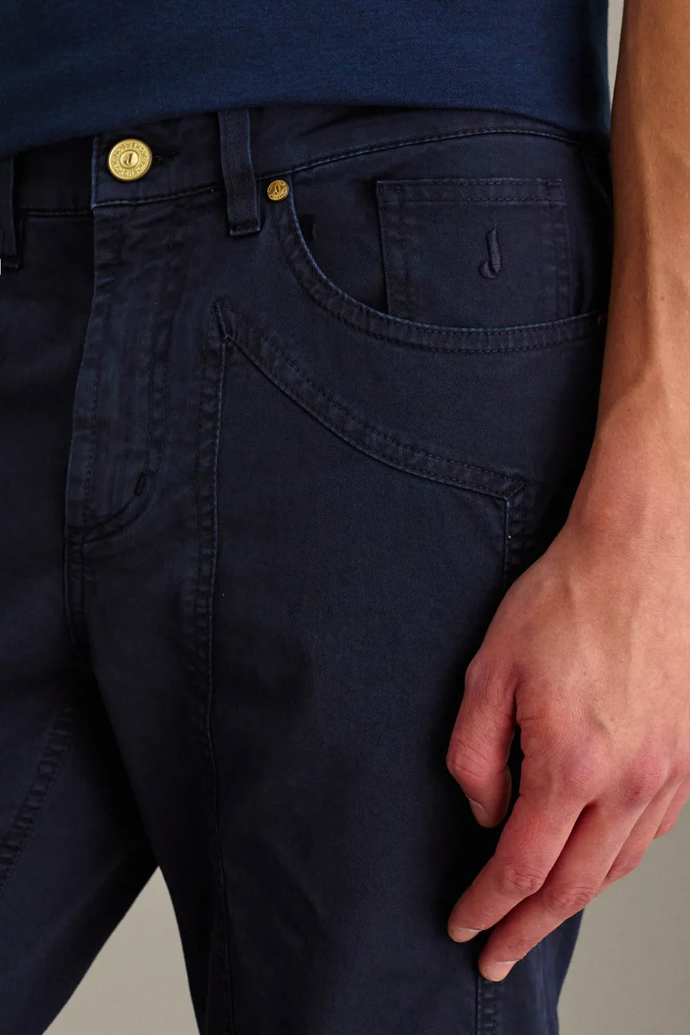 Jeckerson John Slim Fit Hose dunkelblau Gabardine