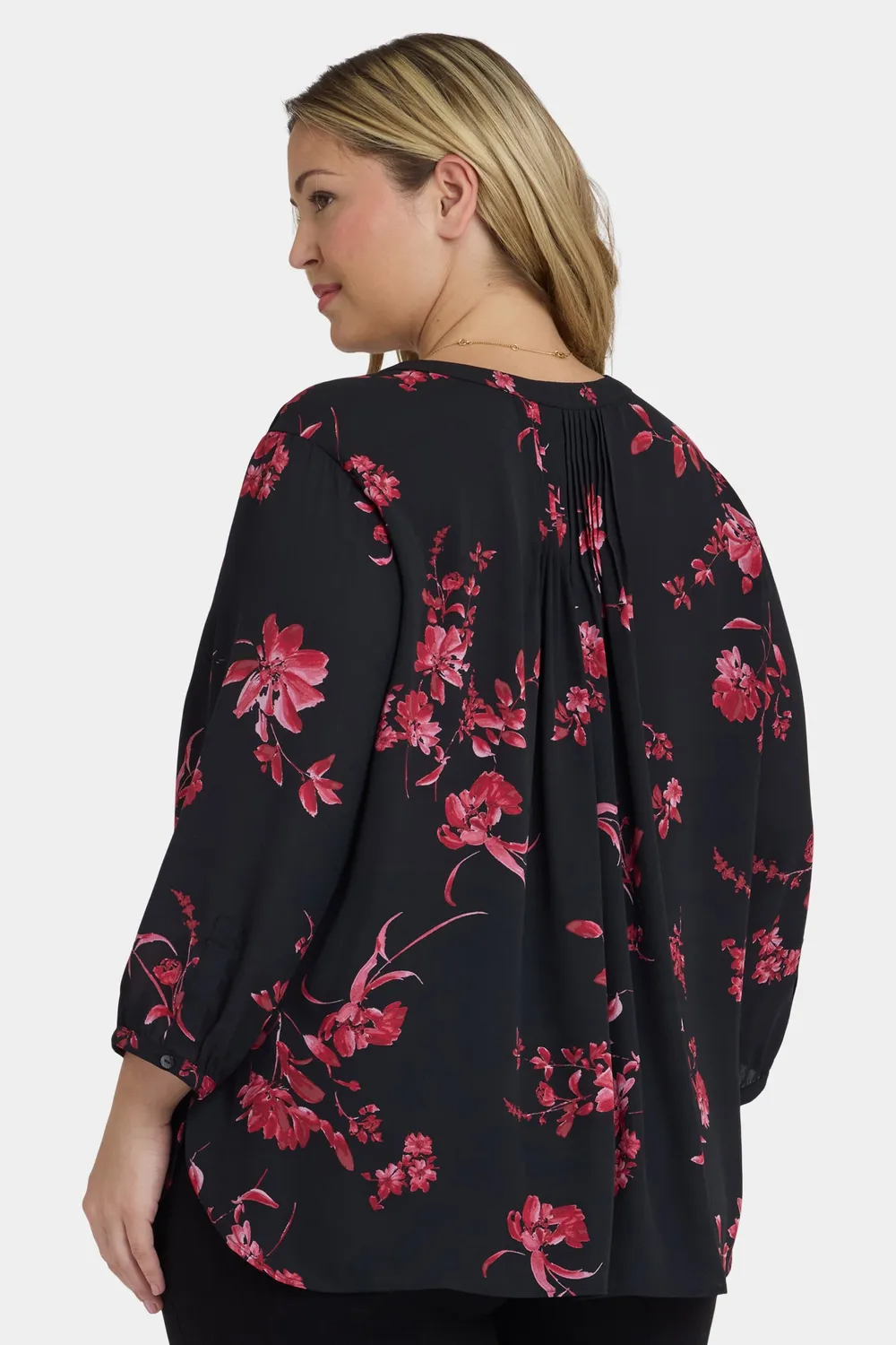 NYDJ Pintuck Bluse Plus Size Vivienne Floral